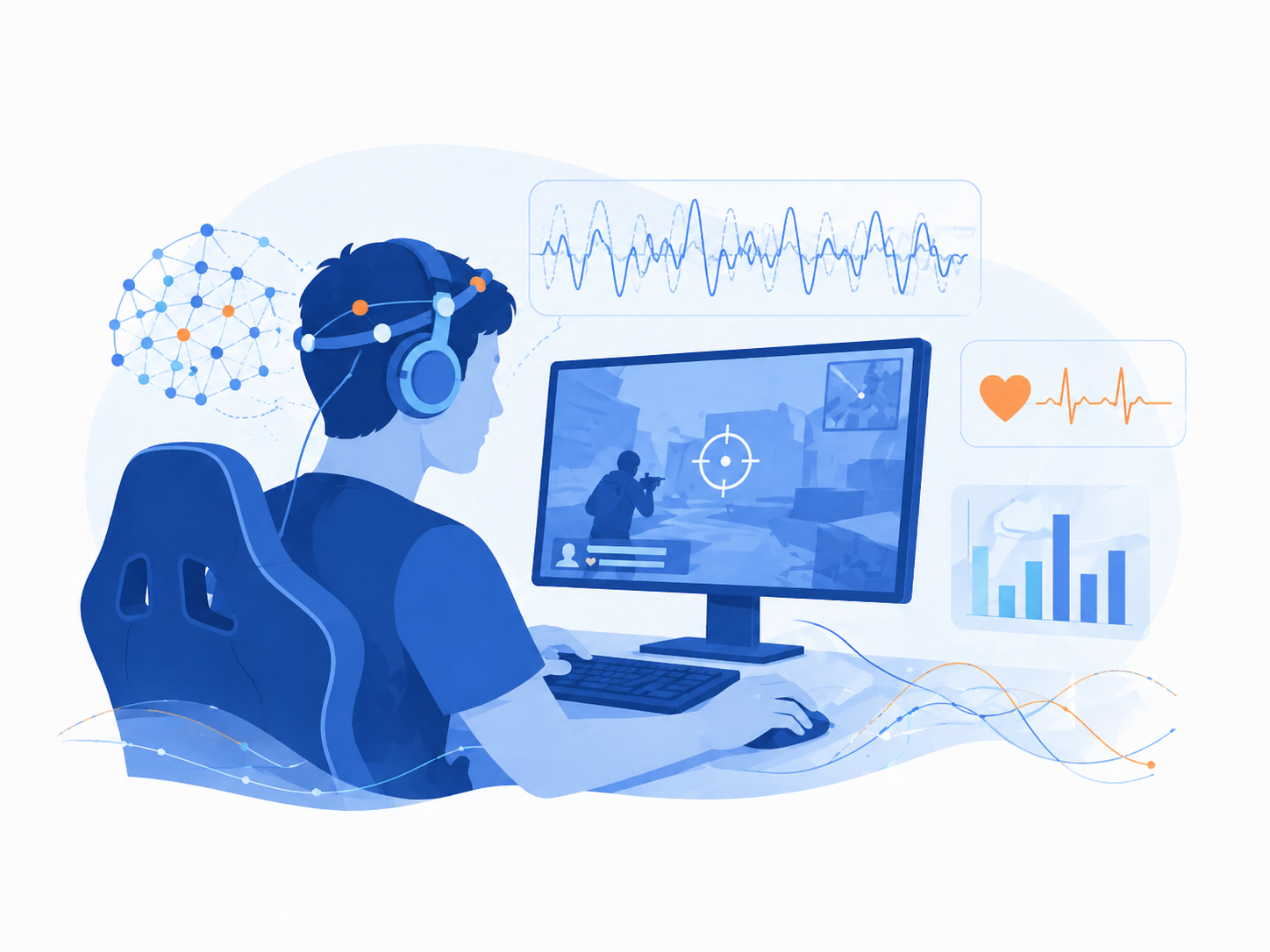 生体・行動データ解析のイラスト